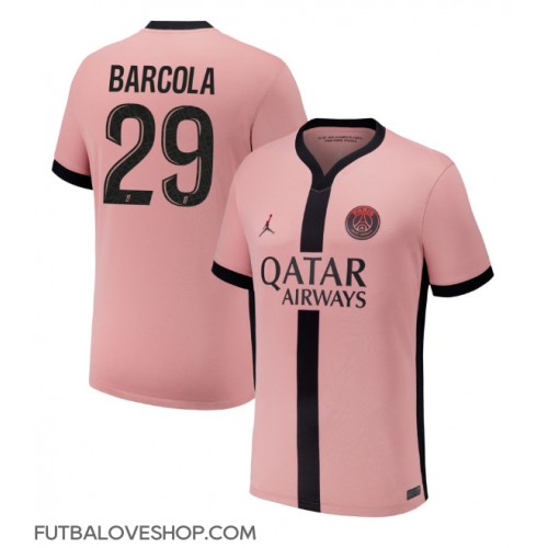 Dres Paris Saint-Germain Bradley Barcola #29 Tretina 2024-25 Krátky Rukáv